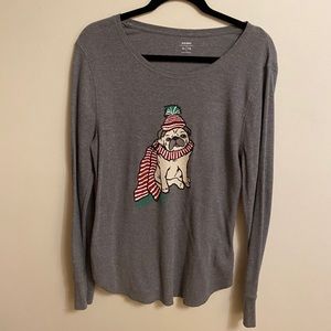 Thermal Pug Christmas Shirt ❄️